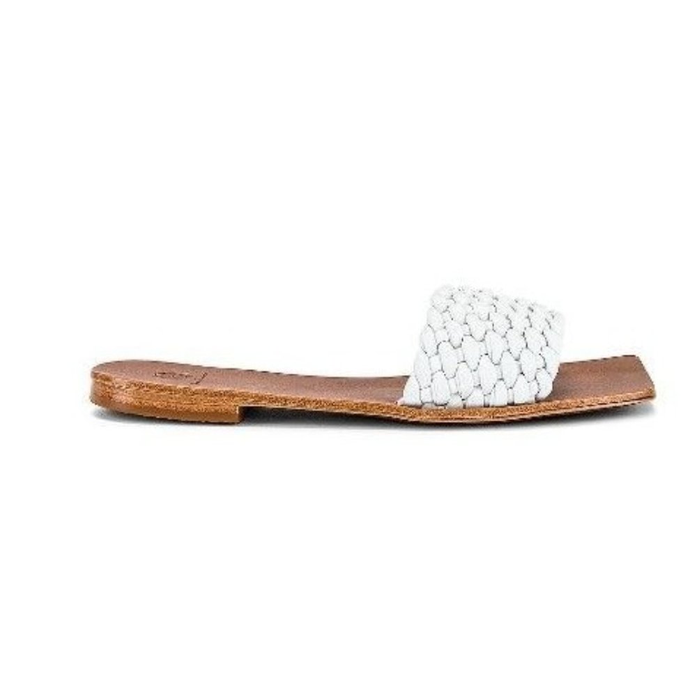 House of Harlow 1960 Castaway Sandal in White/Brown 10
